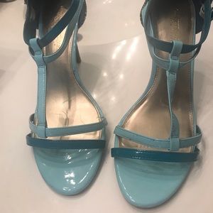 Beautiful aqua blue spring or summer heels